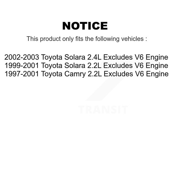 Front Right Shock Assembly And TOR Link Kit For Toyota Camry Solara Excludes V6 Engine